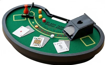 Live Blackjack 21 Card Table with Split and Double Down